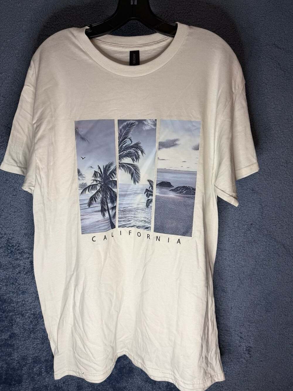 Gildan Heavy Cotton California Palm Tree Graphic T-Shirt